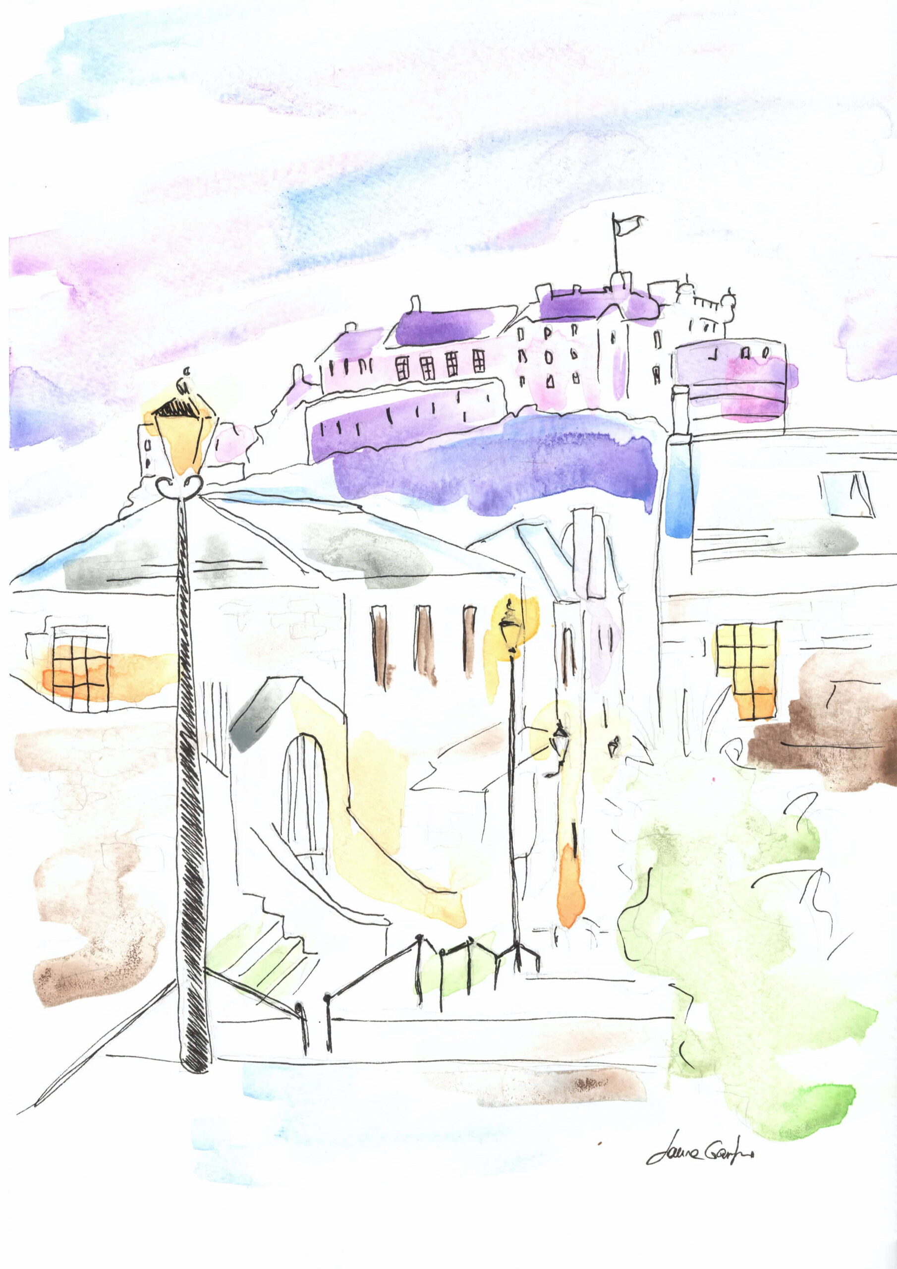 The Vennel: Edinburgh in Pen & Watercolour